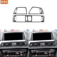 For BMW 6 Series M6 F12 F13 F06 2011-2018 M Sport Carbon Fiber Stickers Instrument Panel Central Air
