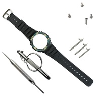 Tali Jam Tangan Silikon สำหรับสายนาฬิกา GA-2100 Casio และสายนาฬิกากรอบนอกกรอบอะไหล่สำหรับเครื่องประด