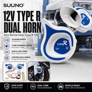 SUUNO Car TYPE R Car Digital Electric 12v Car Magic Horn Hon Kereta Car Horn Hon 18 Sounds Snail USB