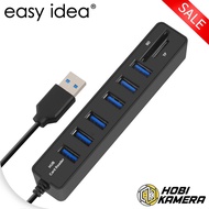 6 Port Usb Hub with card reader Slot SD and Micro SD card