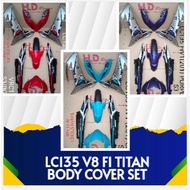 LC135 V8 FI YAMAHA TITAN (2020-201) BODY COVER SET WITH SIAP STICKER TANAM 2K CLEAR-PURPLE+S3+BG / C