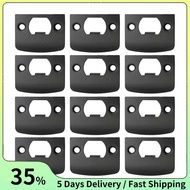 12 PCS Door Strike Plate, Black Deadbolt Strike Plate, Stainless Steel Deadbolt Covers Door Reinforc
