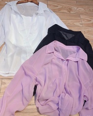 Áo Sơ Mi Form RộngSơ Mi voanSơ Mi Khoác KiểuLY STORE