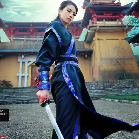 New Ancient Chinese Male Hero Costume Traditional Swordsman Clothing Vintage Martial Arts Assassin C