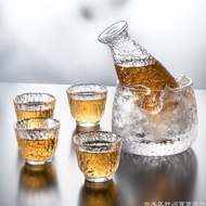 QM💎Japanese Style Tass Liquor Glasses Set Clear Wine Wine Set Wine Pot Liquor Glass Fruit Wine Glass Liquor Household Wi