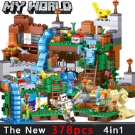 378 PCS 4 IN My World Village Mainan Brick Blok Bangunan DIY Mainan