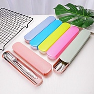 Cutlery Set With STAINLESS STEEL Box Travel Cutlery Set Cutlery Spoon Fork Chopsticks Travel Box MY