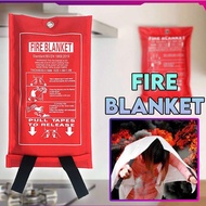 Home Fire Blanket Fiberglass Safety Fire Fighting Prevention ( 1.0m x 1.0m / 1.2m x 1.2m / 1.2m x 1.