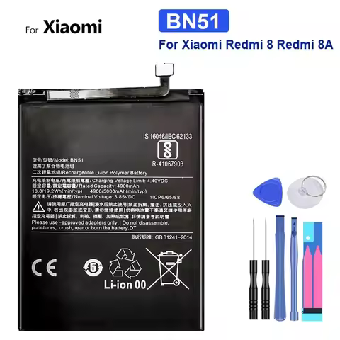 BN51 BN 51 5000mAh Mobile Phone Batteries For Xiaomi Redmi 8 Redmi 8A Redmi8 Redmi8A Rechargeable Po