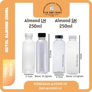 Almond Bottle 250 ML PET Plastic Bottle/ 250ml Plastic Drink Bottle/ Trendy Bottle/