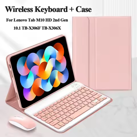 Smart Cover for Lenovo Tab M10 HD 2nd Gen Case TB-X306F TB-X306X Case Wireless Keyboard Lenovo Tab M