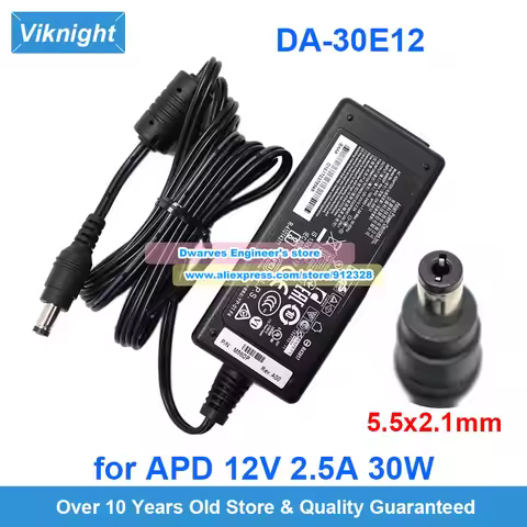 Genuine APD DA-30E12 AC Adapter 12V 2.5A 30W for NAS SYNOLOGY WYSE E03 SERIES Power Supply DA-30J12 