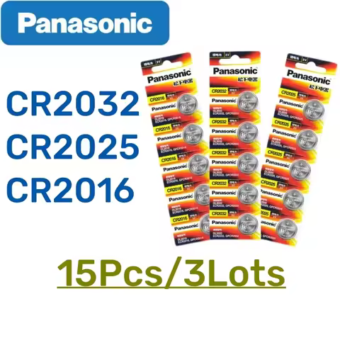 15Pcs Original Panasonic CR2032 3v Button Batteries CR2025 CR2016 Cell Phone Coin Lithium Battery Fo