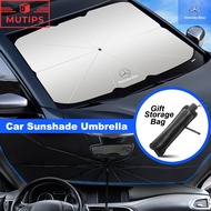 Mercedes Benz Car Sunshade Umbrella UV Reflection Auto Windshield Sunshade Cover Sun Protector For C