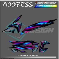 SUZUKI ADDRESS 110 MOTORCYCLE STRIPING STICKER ADDRESS 110SUZUKI - SATANIC IP STICKER LIST STICKER.C