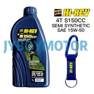 HI-REV HI REV MOTORCYCLE ENGINE OIL MINYAK ENJIN 4T S150CC SEMI SYNTHETIC 15W-50 ( 1L )