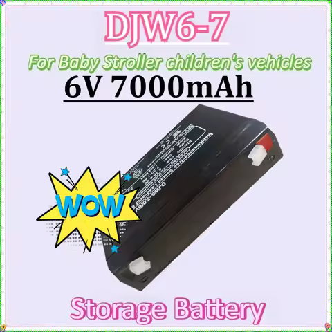 For Electric Vehicles 6V7AH Baby Stroller Battery for Children's Vehicles New DJW6-7 6V 7000mAh Stor