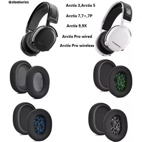 Ear pads for SteelSeries Arctis 3/5/7/9/9X/Pro Gaming Headphones replacement Earmuffs ear pillows ea