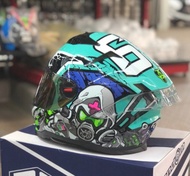 หมวกกันน็อค/RANDOM-CZR-BTสีเขียวมิ้น สีเทาแลมโบ ลาย 1