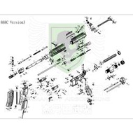 【杰丹田】WE 888C 416C  V3 原廠零件 爆炸圖