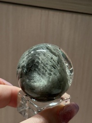 綠幽靈水晶球 天然幽靈水晶