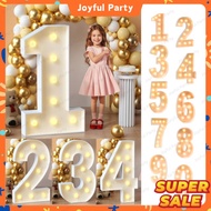 Joyful☁️91.5cm LED Number Standee Giant Huge Size Foam KT Board Balloon Balloon Box Light Large