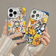Cartoon Cute Anime Tom Cat case iPhone xs max xr 11 12 pro 13 14plus 15 pro max iPhone 7 8 se 13 pro max casing