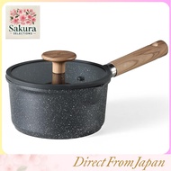 CAROTE Non-Stick Marble Coating Saucepan with Lid, IH Compatible, PFOA & PFOS Free, 16cm & 18cm, One