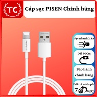 [PISEN] 2.4a Fast Charging Cable, Genuine USB to L-ning Data Transmission Cable 90Cm Al05