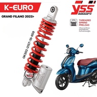 YSS โช๊คแก๊ส K-Euro / ECO LINE  YAMAHA  GRAND FILANO ปี 2023 ยาว 315 MM. สปริงแดง แกนดำ กระปุกเงิน แ