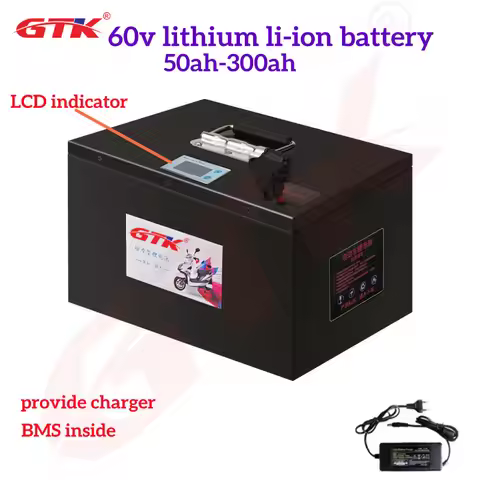 GTK 17S 60V 100Ah Lithium Li-ion Battery 50Ah 80Ah 150Ah 180Ah 200Ah 250Ah 300Ah for 3000W 5000W 10K