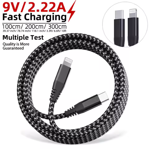 Nylon Braided MFi Certified USB C to Lightning Cable Fast Charge Data Cable For iPhone 14 13 12 11 P