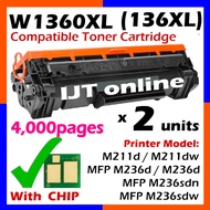 2x W1360XL Compatible Laser Toner For HP W1360A HP136A 136A HP LaserJet M211d M211dw MFP M236d M236d