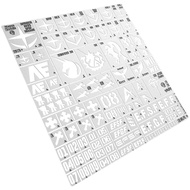 For Gundam GM EFF Number Icon Stencil Sticker Spray Plate 80 x 80mm x 0.2mm