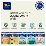 [Shop By Colour] Dulux Interior Wall Paint | Apple White 30015 | Anti-Mould & Anti-Fungus | 1L & 5L