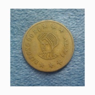 Uang Koin Kuno 25 Sen Diponogoro 1952 Padi dan Kapas Warna Kuning