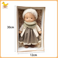 [Nosafhu] Handmade Dolls with Beautiful Facial Features Knitted Dolls with Long Hair 12 Handmade Wal