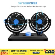 12v / 24V Car Fan Car Truck Fan Double Blower Cooling Fan 360 Rotation