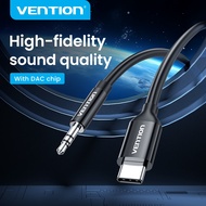 Vention USB-C to 3.5mm DAC HIFI Audio Adapter, Digital to Analog Converter Cable for Smartphones, Ta