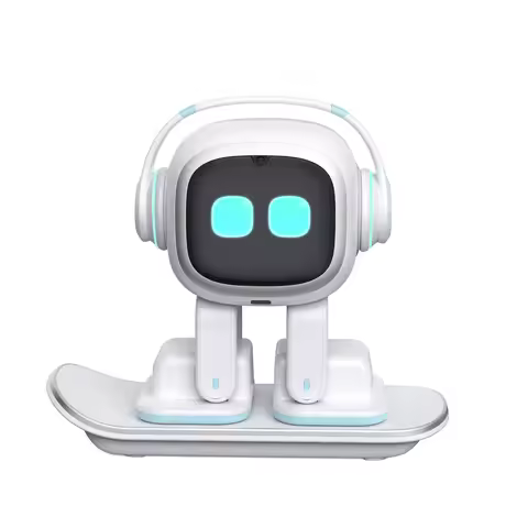 Brand New White Emo Robot Intelligent Emotional Interactive Voice Ai Desktop Toys Children Accompany