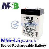 MSB 6V 4.5AH Rechargeable Sealed Lead Battery (MS6-4.5)