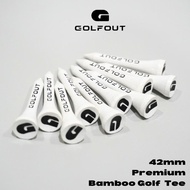 Golfout Premium Bamboo Logo Golf Tees 42mm Short Wooden Golf Tee