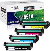 SINOPRINT 651A Toner Cartridge Replacement for HP 651A CE340A CE341A CE342A CE343A Ink Cartridge for