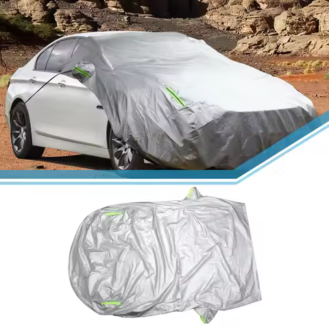 UXCELL Front Half Car Cover 290x143cm Bonnet Cover Waterproof Outdoor Engine Hood Half Cover for Car