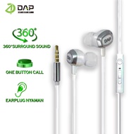 Headset DAP DH-F13 Wired Headset Wired Earphone Stereo Earbuds Android iPhone Original