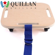 QUILLAN Kids Sitting Scooter Board, Universal Balance Training Safety Wooden Scooter, Unable To Stand Pulling Rope Easy To Install Four-Wheels Manual Sport Scooters Indoor