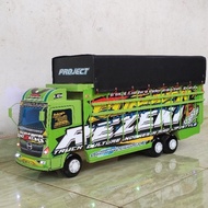 New Limited Miniatur Mobil Truk Oleng Kayu Tronton Hino Jumbo 70Cm