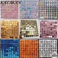 KATAKAN Sequin Backdrop, PET Glitter Sequin Panel Wall Decor,  Silver Gold Round Photo Backdrop Wedd