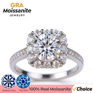 1CT Asscher Cut Square Halo Ring Luxury Moissanite Engagement Ring For Women