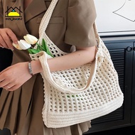 mingxuan2 Women Crochet Tote Bag Hollow Beach Bag Large Capacity Handbag Fashion Knitted Shoulder Ba